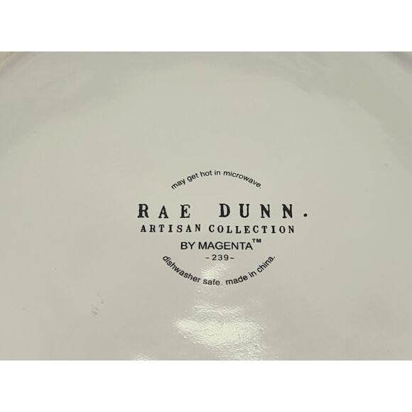 DOG FOOD/WATER BOWL-RAE DUNN-"WOOF"-Cream Color-Ceramic-6" Diameter-2.75" High - Picture 5 of 10